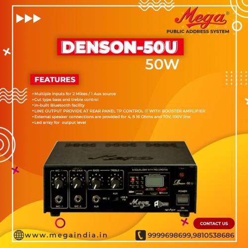 Denson 50U P.A Low Power Mixer Amplifier